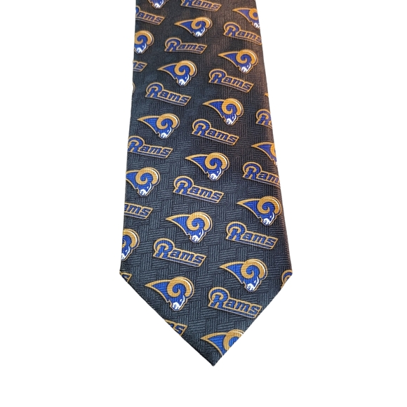 St. Louis Rams Diagonal Logo Team NFL Vintage 2000 Y2K Men's Tie - Picture 4 of 11